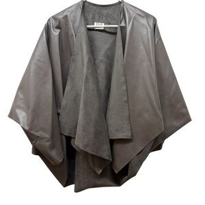 PLANET by Lauren G Vegan Leather Cape Jacket